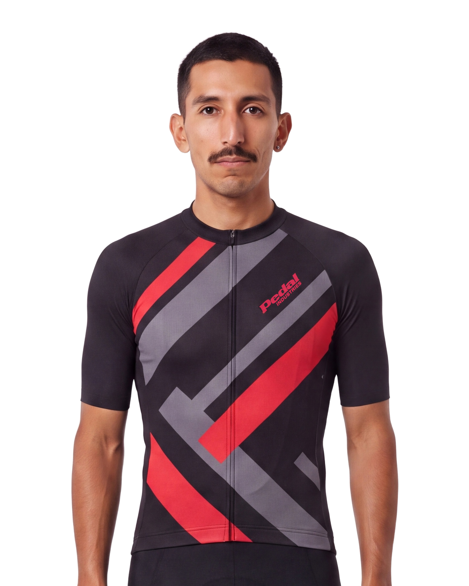 Red Primary Colors MEN'S PRO JERSEY ISD - front, on model