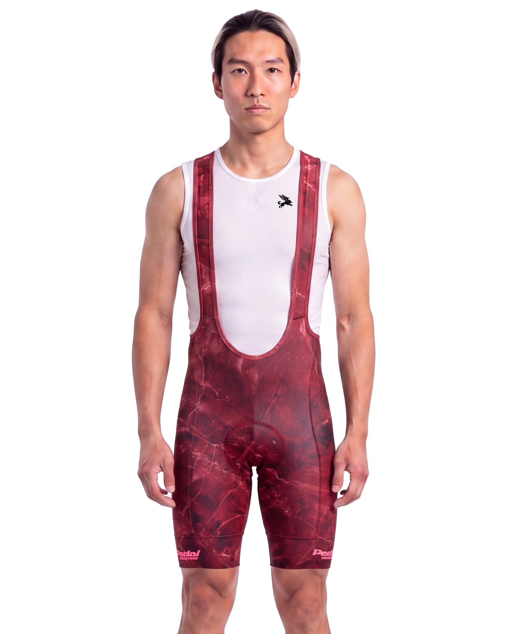Ruby Marble MEN'S PRO BIB 2.0 ISD - front, on model