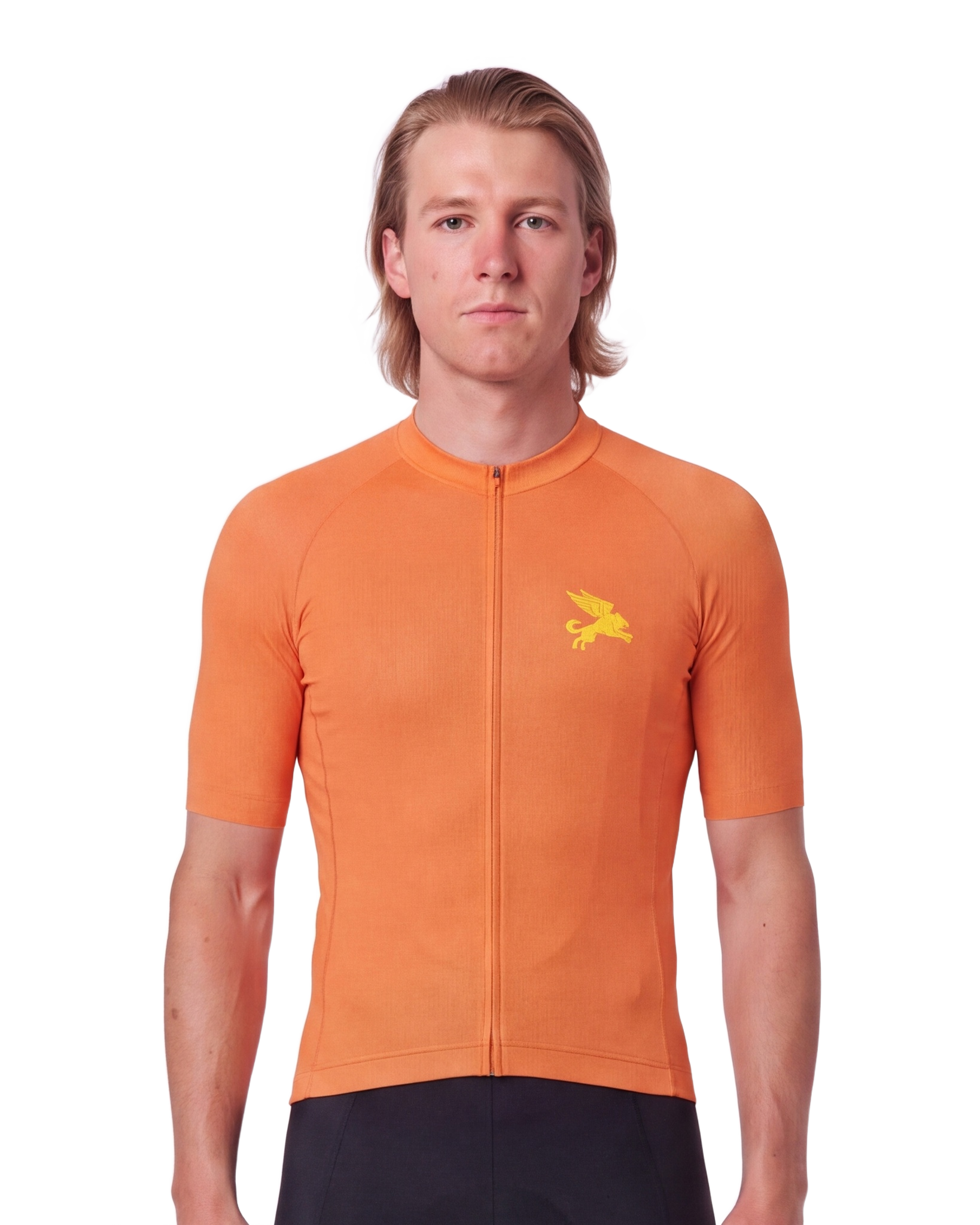 Solar Orange Cypress Spirits MEN'S PRO JERSEY ISD - front, on model