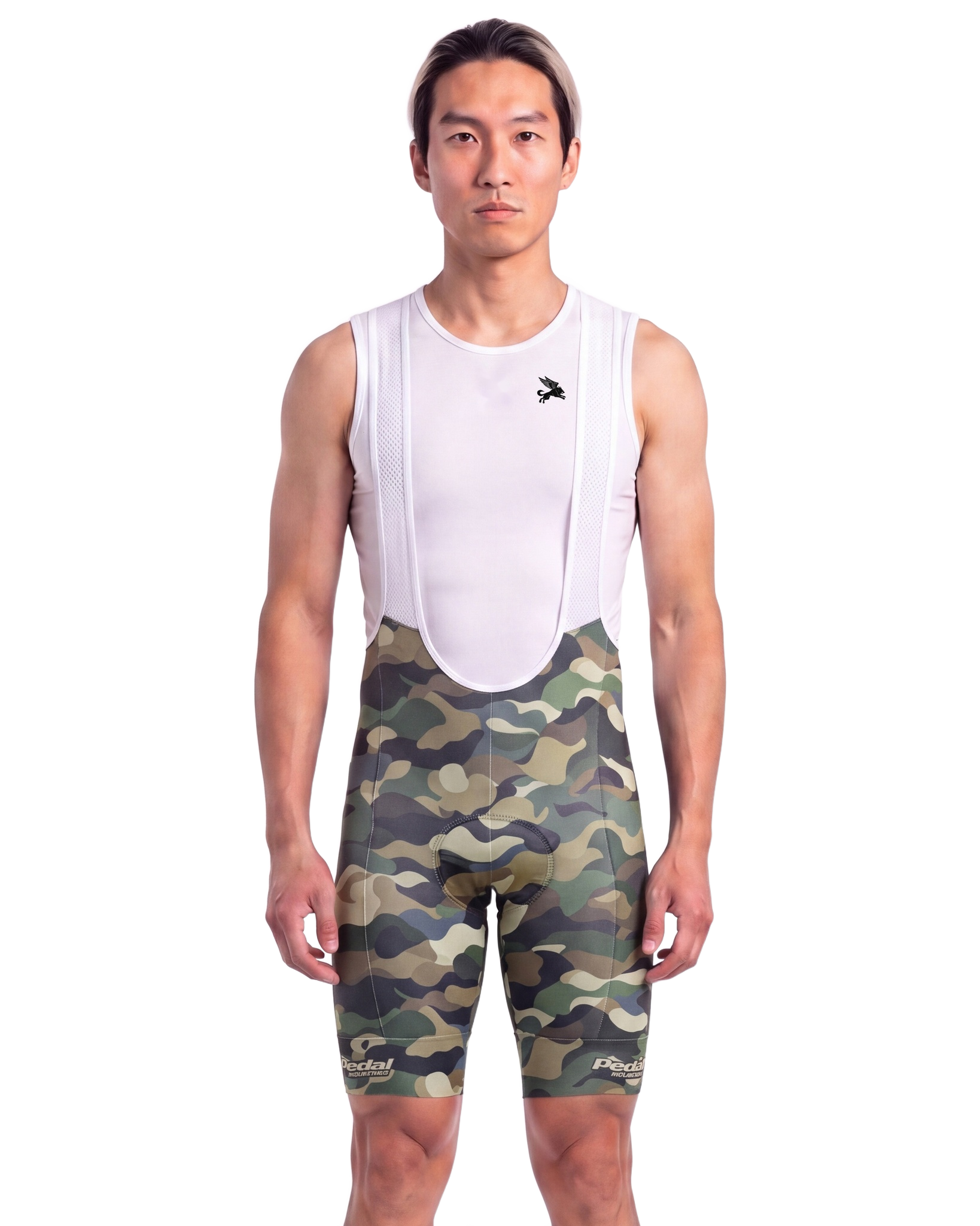 Swamp CAMO MEN'S PRO LEVEL BIB ISD - front, on model