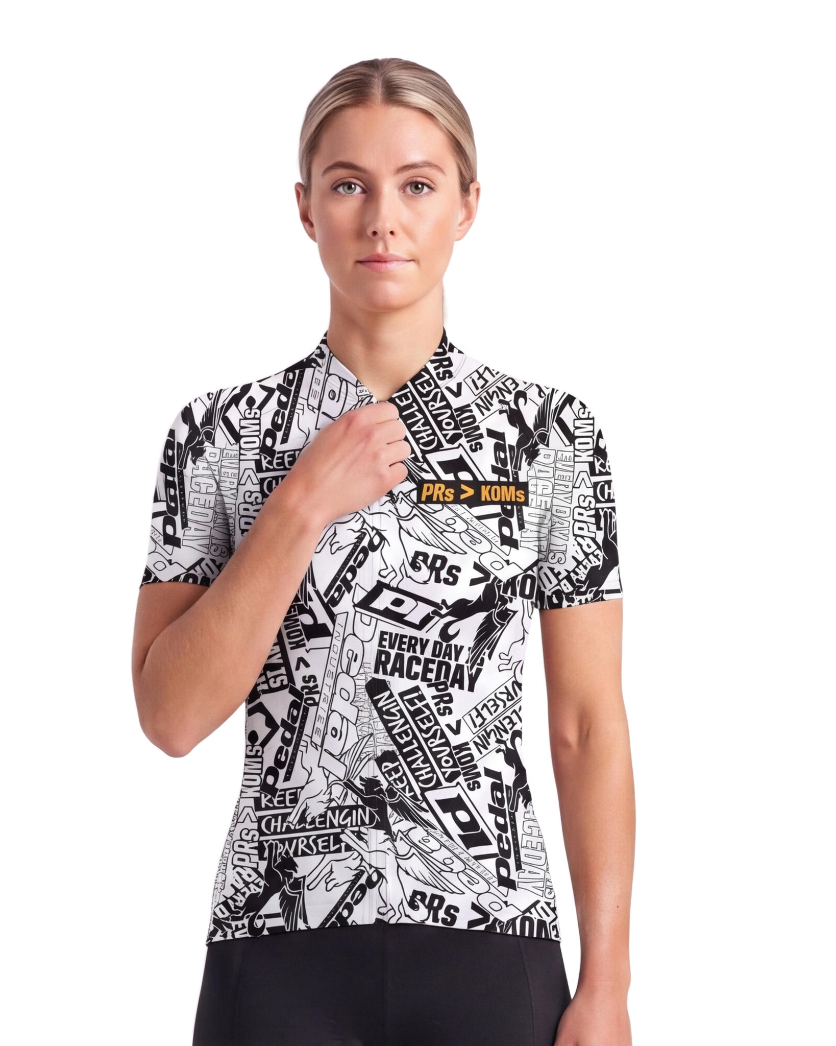 White Among the Wolves WOMEN'S PRO JERSEY ISD - front, on model