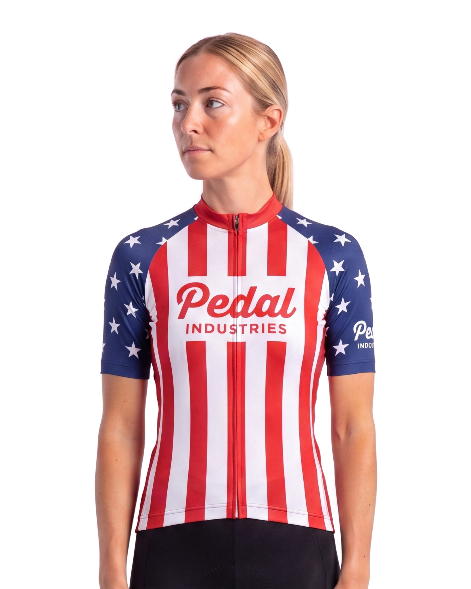 White Patriot WOMEN'S PRO JERSEY ISD - front, on model
