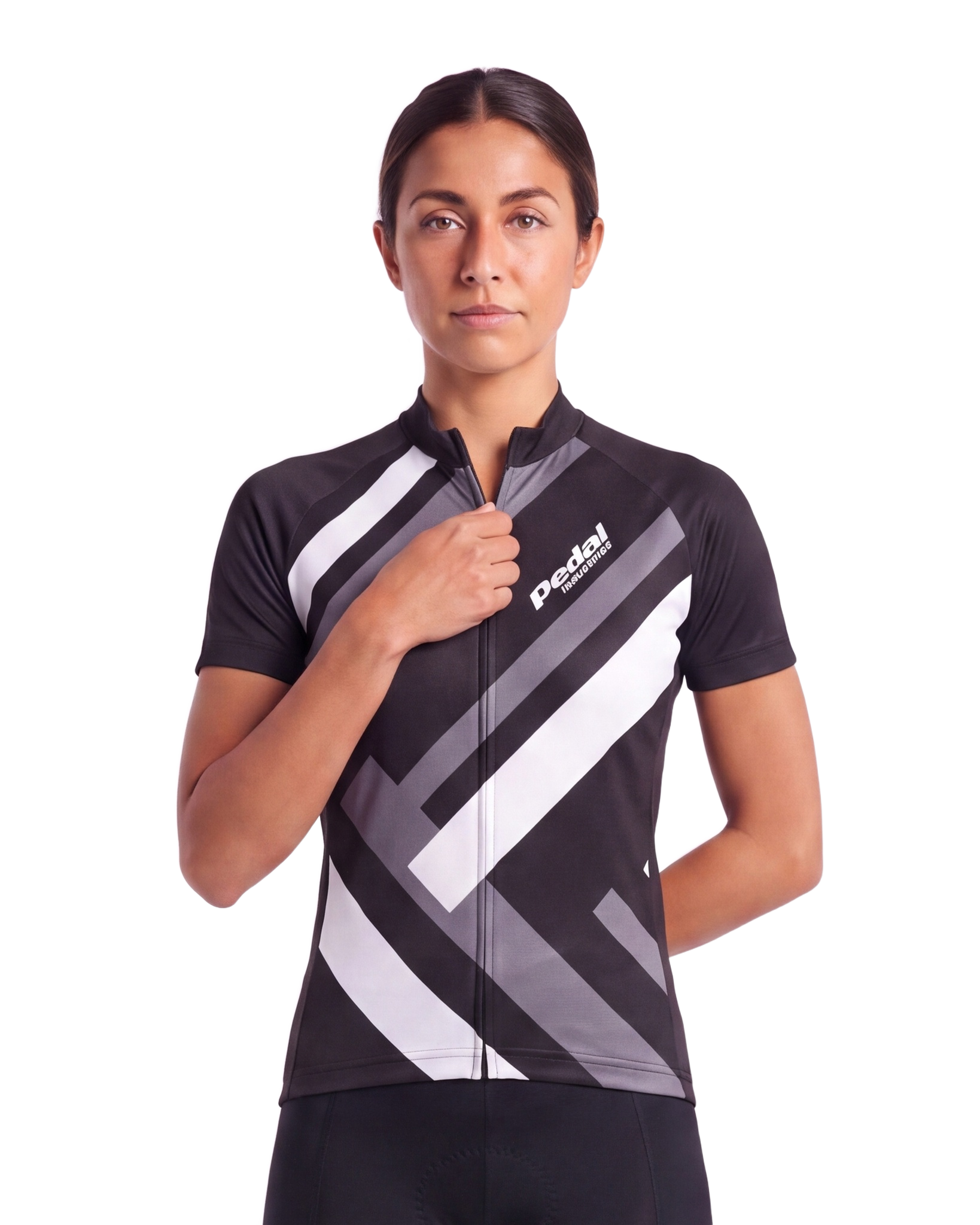 White Primary Colors WOMEN'S PRO JERSEY ISD - front, on model