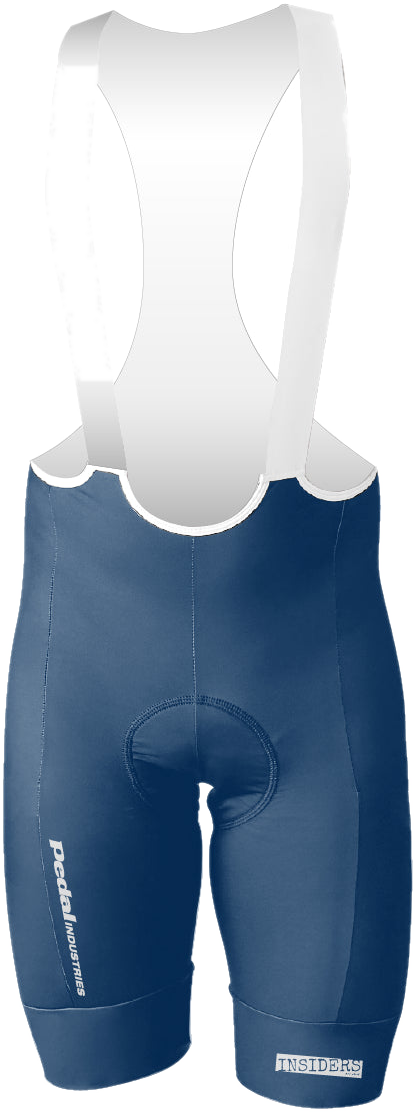 Azure Blue PEDAL Insiders 2027 MEN'S PRO LEVEL BIB ISD - flat product view pdp-last