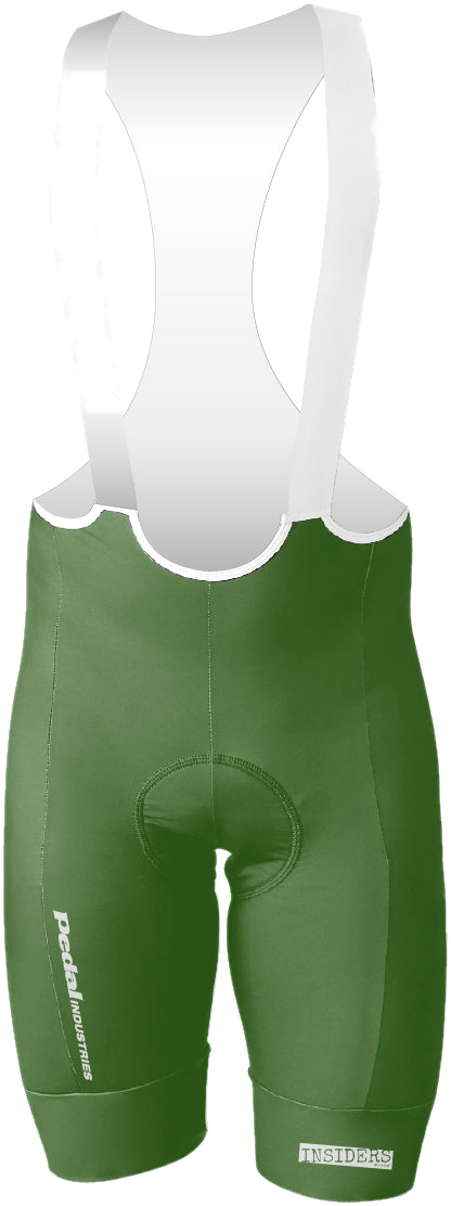 Lime Green PEDAL Insiders 2027 MEN'S PRO LEVEL BIB ISD - flat product view pdp-last