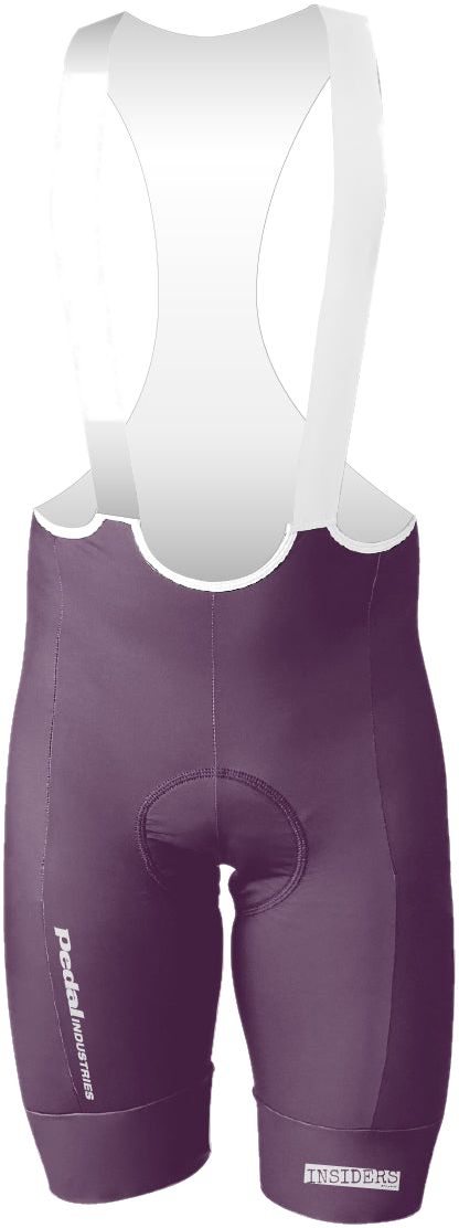 Purple PEDAL Insiders 2027 MEN'S PRO LEVEL BIB ISD - flat product view pdp-last