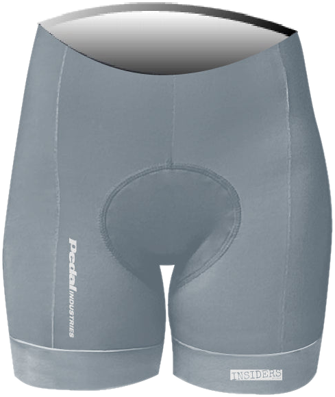 Light Blue PEDAL Insiders 2027 WOMEN'S PRO BIB 2.5 ISD (NO STRAPS) - flat product view pdp-last