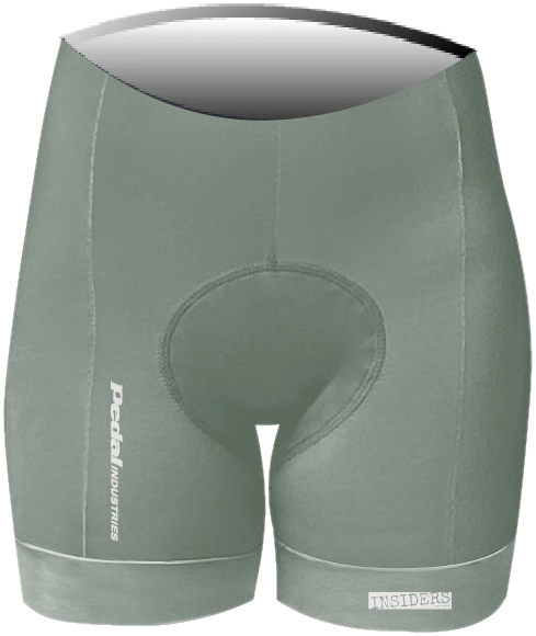 Mint Green PEDAL Insiders 2027 WOMEN'S PRO BIB 2.5 ISD (NO STRAPS) - flat product view pdp-last