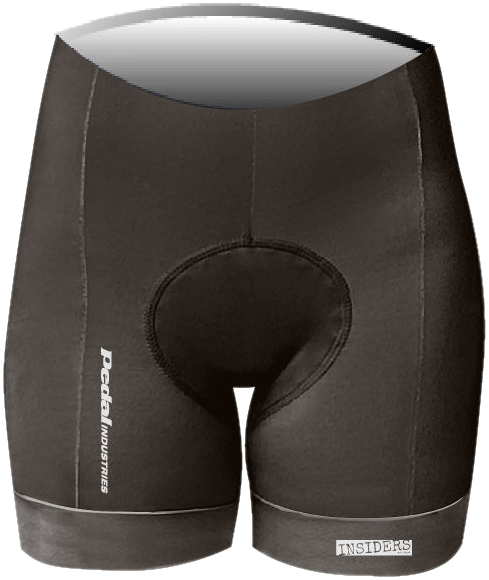 Brown PEDAL Insiders 2027 WOMEN'S PRO BIB 2.5 ISD (NO STRAPS) - flat product view pdp-last