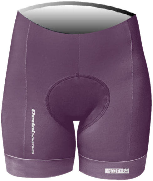 Purple PEDAL Insiders 2027 WOMEN'S PRO BIB 2.5 ISD (NO STRAPS) - flat product view pdp-last