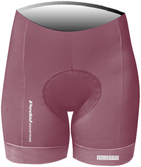 Pink PEDAL Insiders 2027 WOMEN'S PRO BIB 2.5 ISD (NO STRAPS) - flat product view pdp-last