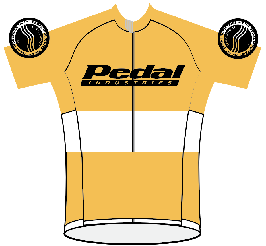 PEDAL industries '19 Team PRO JERSEY 2.0 1/2 SLEEVE - YELLOW