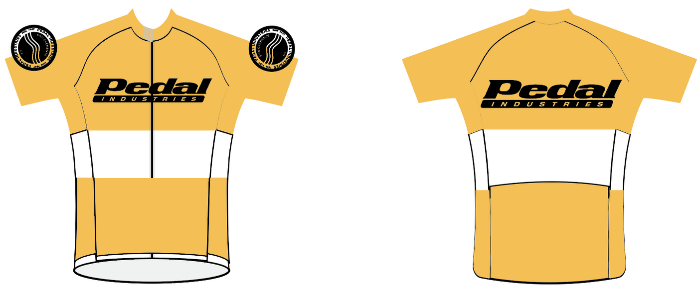 PEDAL industries '19 Team PRO JERSEY 2.0 1/2 SLEEVE - YELLOW