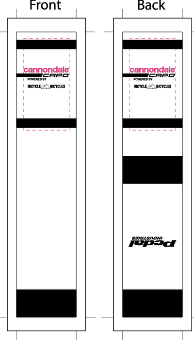 Cannondale '19 White SUBLIMATED SOCK - SHIPS IN ABOUT 4 WEEKS