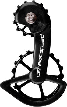 BikeShop - CeramicSpeed Shimano 9100/9150 Oversized Pulley Wheel System: Coated, Alloy Pulley, Carbon Cage, Black