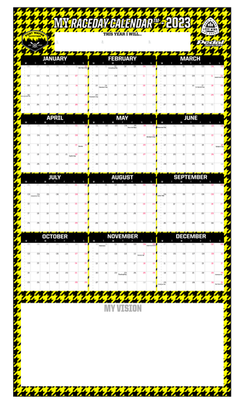 Fort Wayne Outfitters 2023 MY RACEDAY™ CALENDAR - HOUNDSTOOTH
