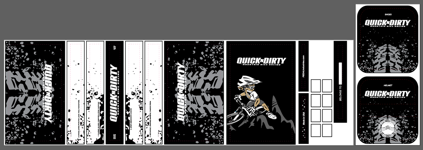 Quick N Dirty 2022 RACEDAY BAG™ Black and White