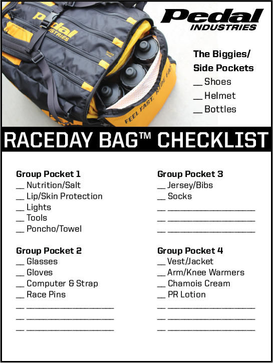 ready for race pedal pins RaceDay Ready™ Checklists – PEDAL Industries