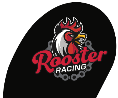 Rooster Racing 11' Tear Drop Flag w/ground stake