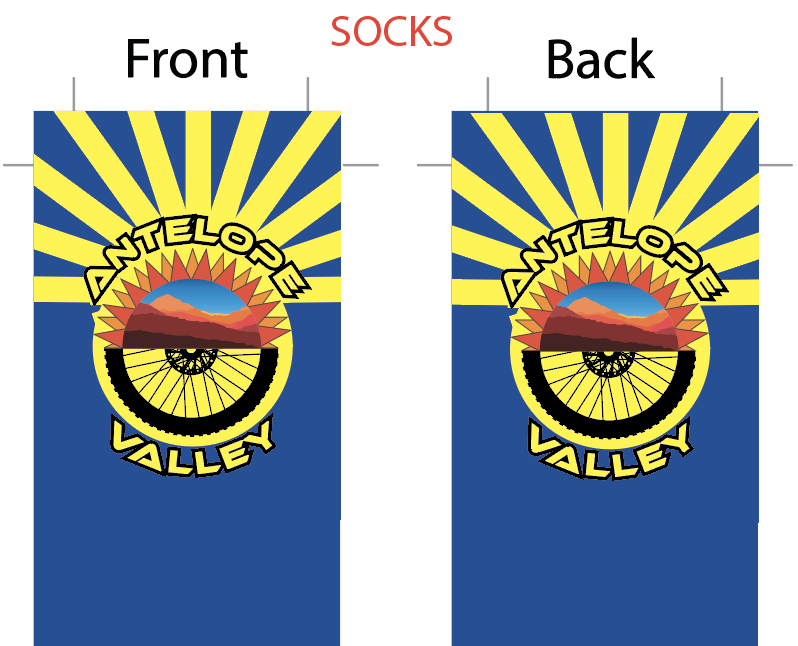 Antelope Valley '19 SUBLIMATED SOCK - SHIPS IN ABOUT 4 WEEKS