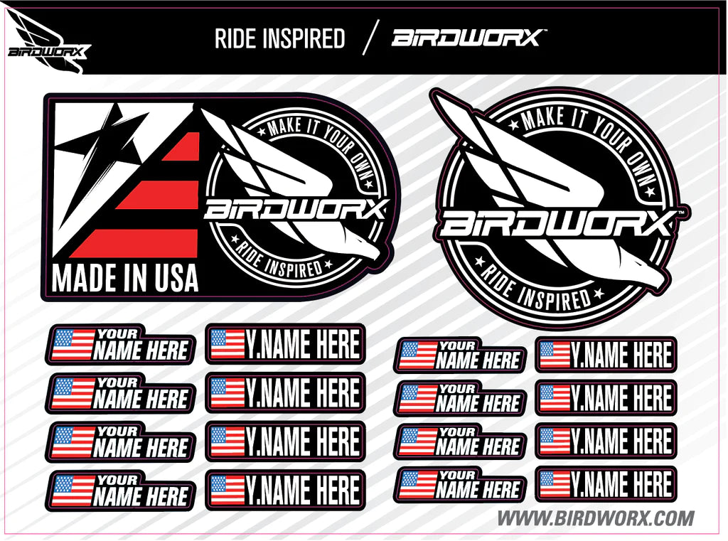 BIRDWORX - Special Pricing On The Best Helmet and Bike Decals - Made in USA