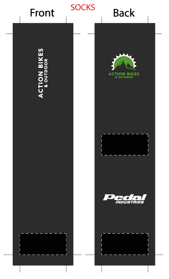 Action Bikes and Outdoors SUBLIMATED SOCK