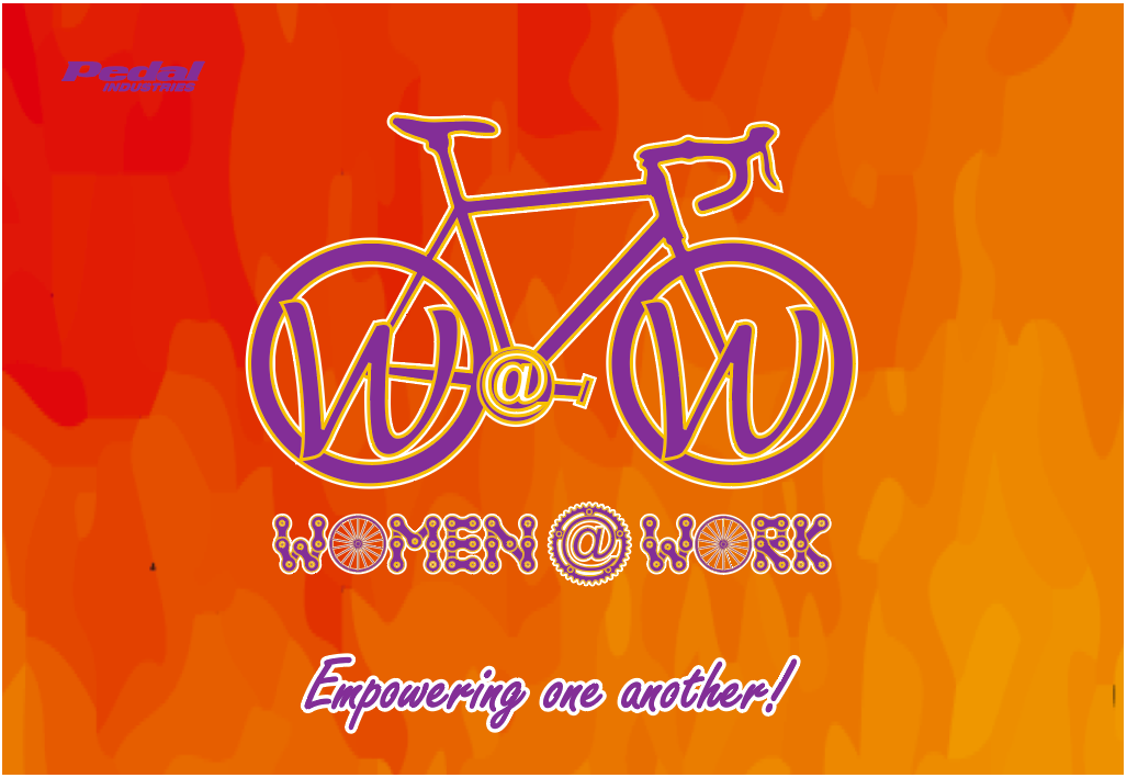Women At Work Cycling Club Back Wall