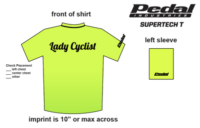 Lady Cyclist 2022 SUPERTECH T Lime Green