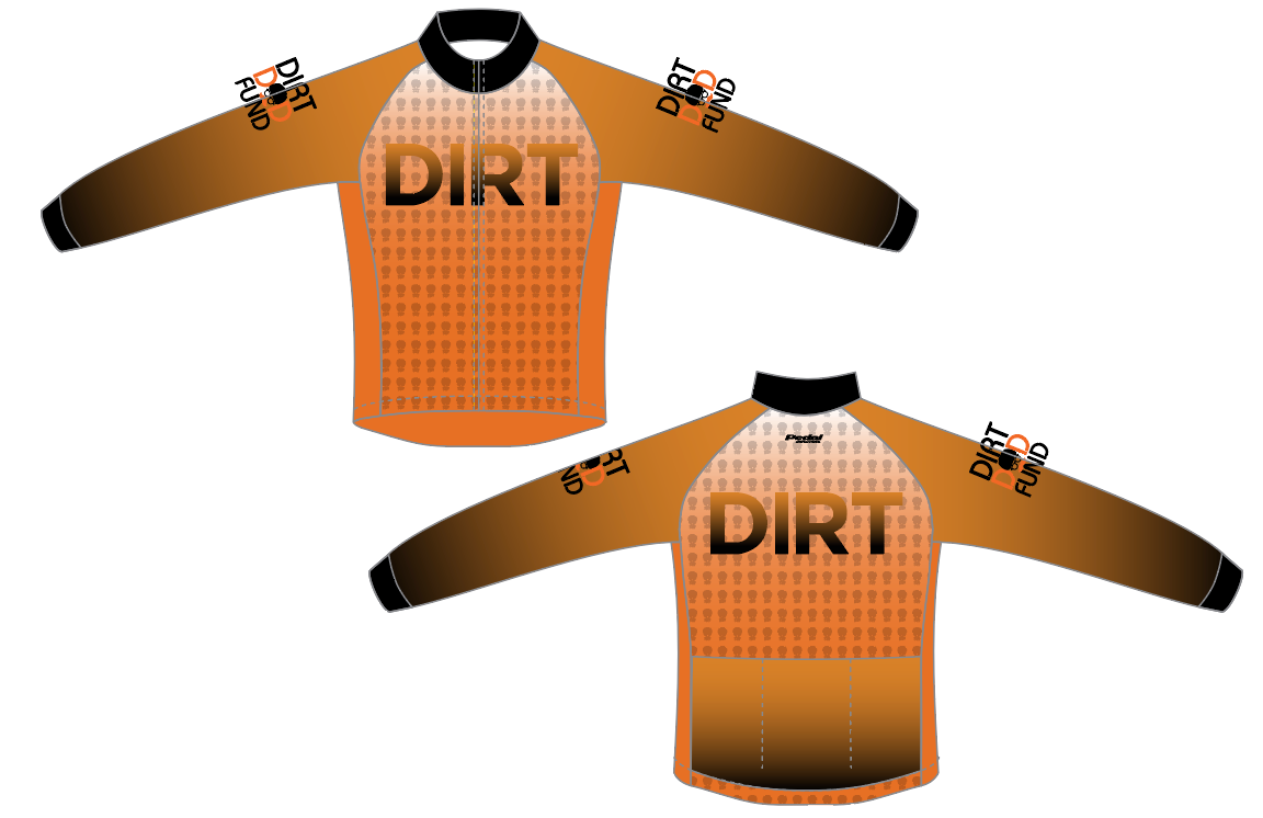 DIRT Dad Fund 2023 PRO LONG SLEEVE JERSEY - SPRING Collection - ORANGE