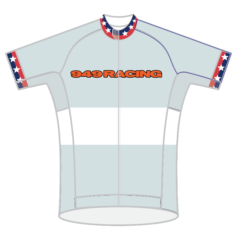 949 Racing PRO JERSEY 2.0 SHORT SLEEVE - Ships in about 4 weeks - White Stripe Grey