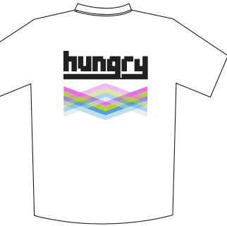 HUNGRY WHITE SUBLIMATED T-SHIRT (Tech T)