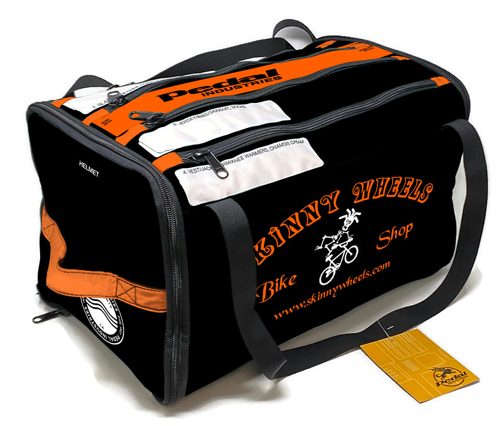 Skinny Wheels Bike Shop 2022 RACEDAY BAG™ Black Orange