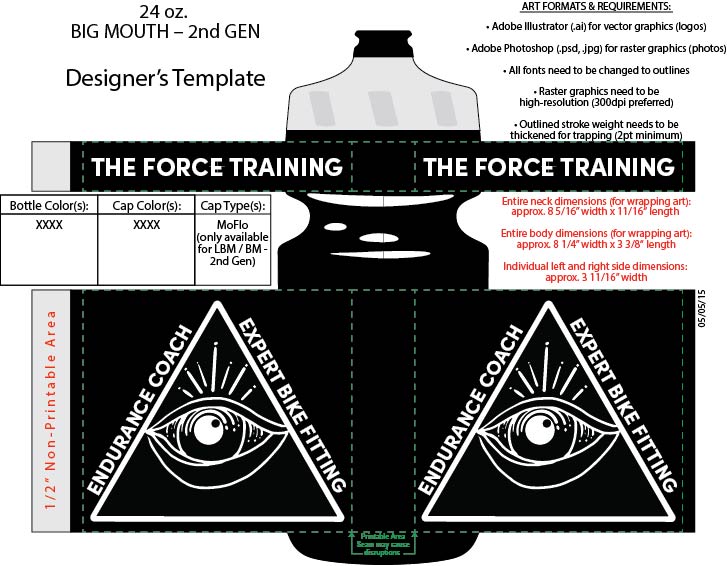 The Force WATER BOTTLES GEN 2 24 OZ - shipping not included