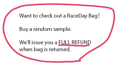 Random Sample RACEDAY BAG™