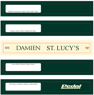 Damien and Saint Lucy's RACEDAY BAG - ships in about 3 weeks