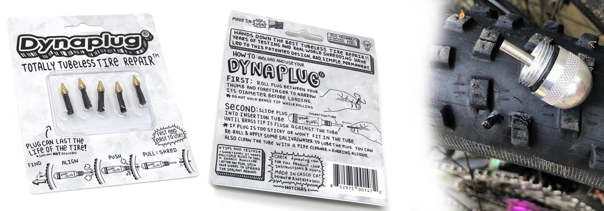 Dynaplug® Tubeless Bicycle Tire Repair Plugs